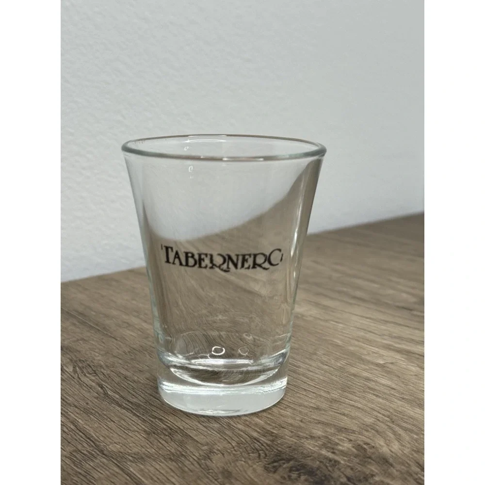 Tabernero Pisco Shot Glasses Set of 4 Clear Glass Barware Logo 3.5‎ Inch